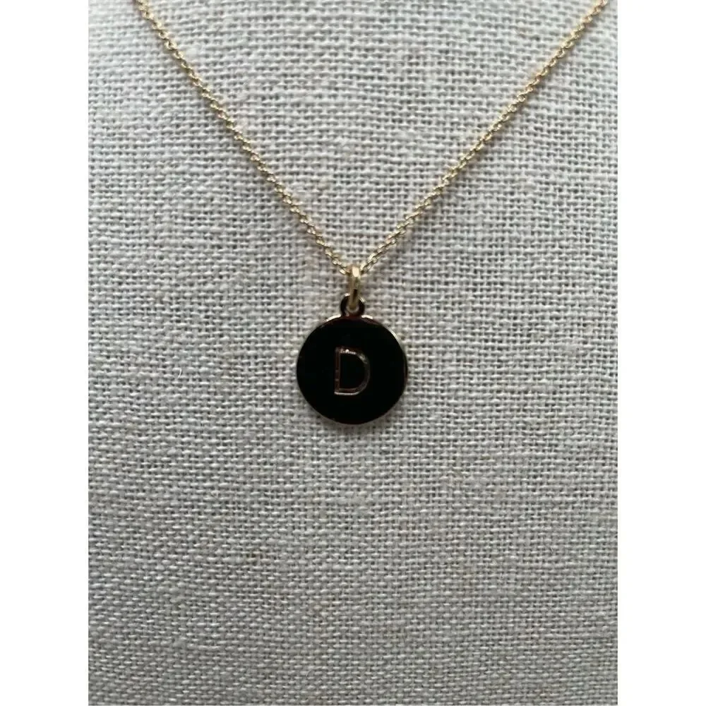 Kate Spade One in a Million Initial Necklace Letter D Gold Plated Rolo Chain